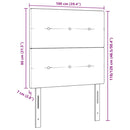 vidaXL LED Fejtámla LED -es lámpákkal fejtámlával Fekete 100 cm szövet