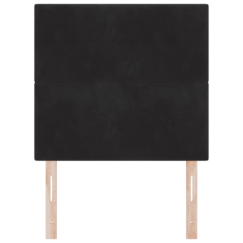 vidaXL Fejtámla LED -es lámpákkal fejtámlával Fekete 100 cm Bársony