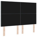 vidaXL LED ágytámla LED szalagokkal Szürke 144 cm Bársony