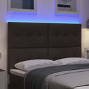 vidaXL LED ágytámla LED szalagokkal Sötét Barna 160 cm szövet