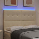 vidaXL LED ágytámla LED szalagokkal fejtámlával Krém 160 cm szövet
