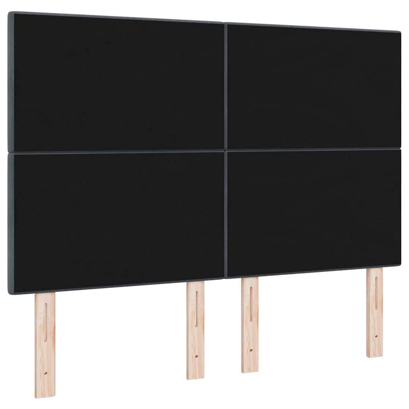 vidaXL Fejtámla LED -es lámpákkal fejtámlával Szürke 80 cm Bársony