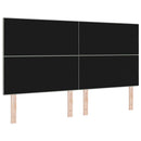 vidaXL LED ágytámla LED szalagokkal Világosszürke 180 cm Bársony