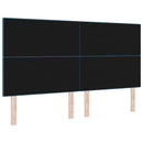 vidaXL LED ágytámla LED szalagokkal Kék 180 cm Bársony