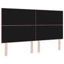 vidaXL LED ágytámla LED szalagokkal Rózsaszín 180 cm Bársony