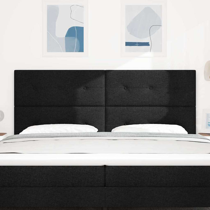 vidaXL LED Fejtámla LED -es lámpákkal fejtámlával Fekete 200 cm szövet