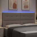 vidaXL LED ágytámla Tópszínű szövet