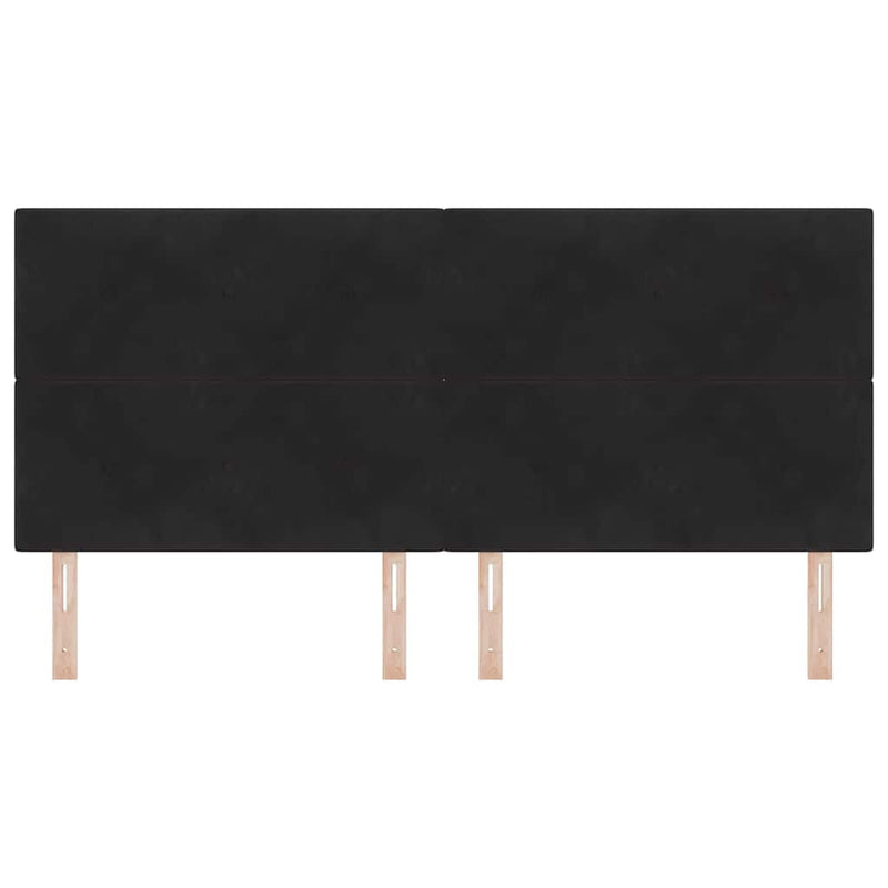 vidaXL Fejtámla LED -es lámpákkal fejtámlával Fekete 100 cm Bársony