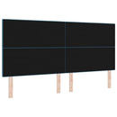 vidaXL LED ágytámla LED szalagokkal Kék 200 cm Bársony
