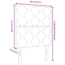 vidaXL LED Fejtámla LED -es lámpákkal Geometrikus Fekete 80 cm Bársony
