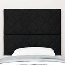 vidaXL LED ágytámla Fekete 90 cm szövet