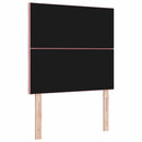 vidaXL LED ágytámla Rózsaszín 90 cm Bársony