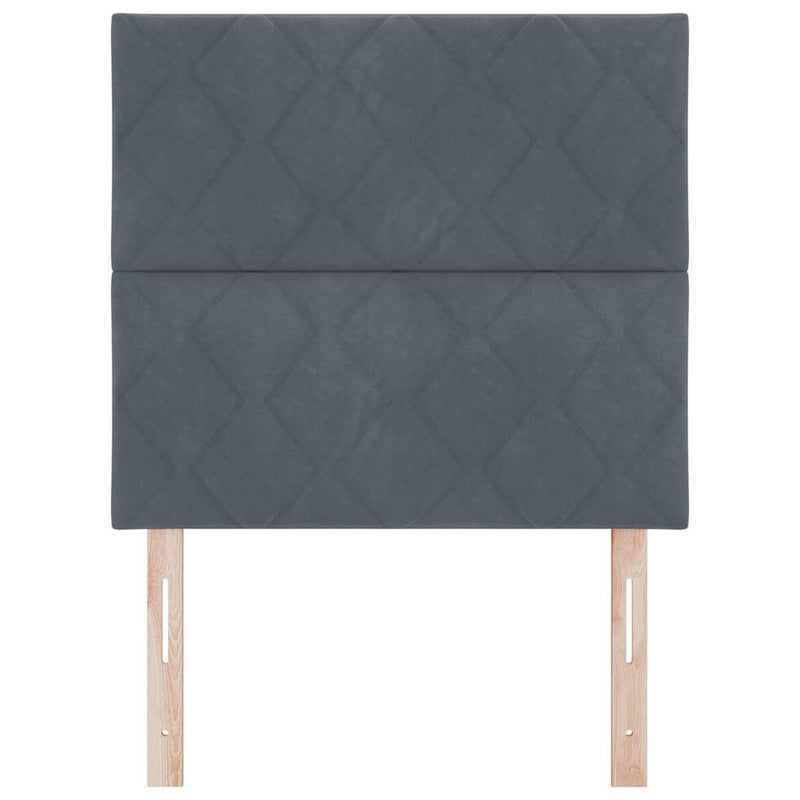 vidaXL LED Fejtámla LED -es lámpákkal Sötétszürke 100 cm Bársony