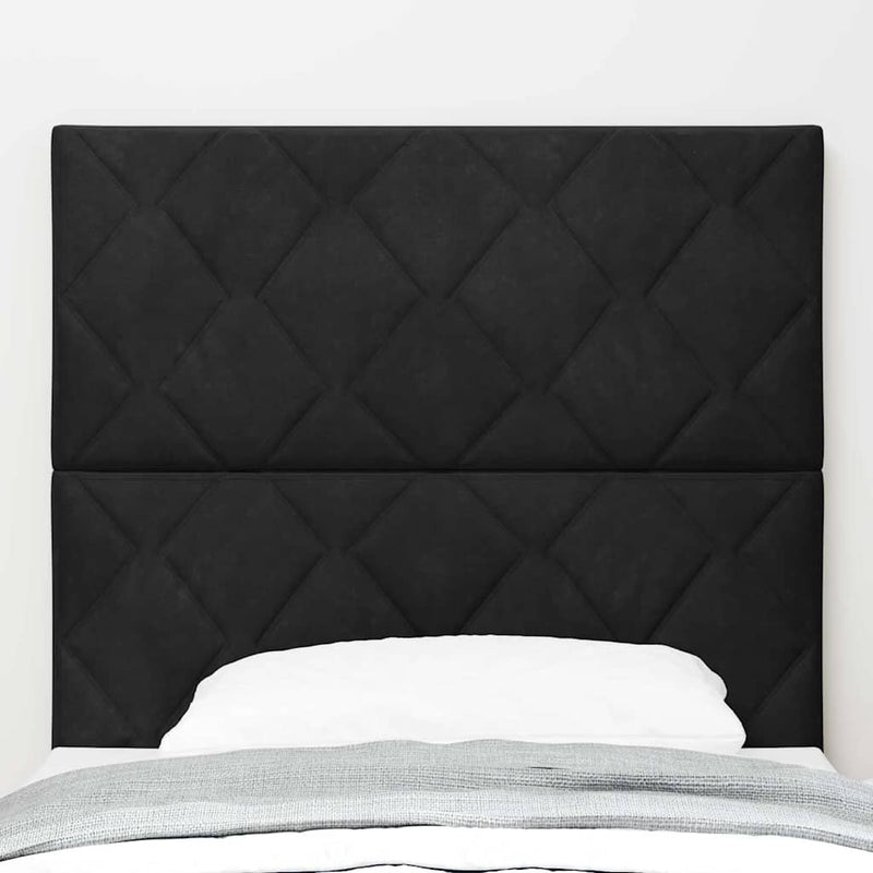 vidaXL LED Fejtámla LED -es lámpákkal Fekete 100 cm Bársony