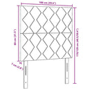 vidaXL LED ágytámla Fekete 100 cm Bársony
