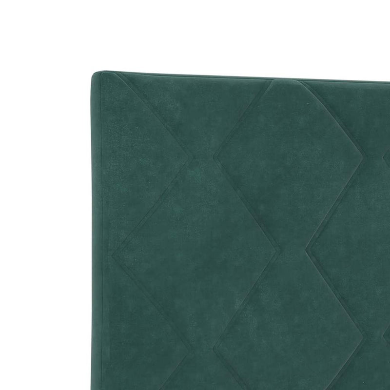vidaXL LED Fejtámla LED -es lámpákkal Kézi Sötétzöld 100 cm Bársony