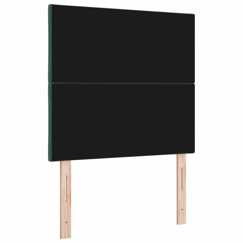 vidaXL LED Fejtámla LED -es lámpákkal Kézi Sötétzöld 100 cm Bársony