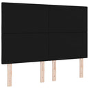 vidaXL LED ágytámla Fekete 144 cm szövet