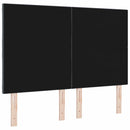 vidaXL LED ágytámla Sötétszürke 144 cm Bársony