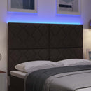 vidaXL LED ágytámla Barna 160 cm szövet