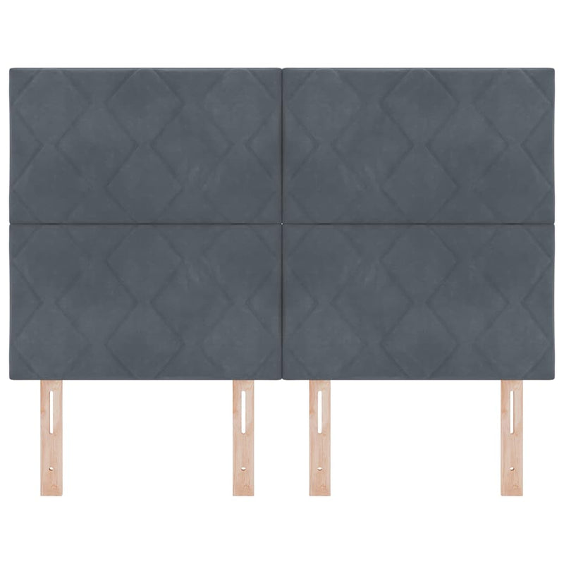 vidaXL LED Fejtámla LED -es lámpákkal Sötétszürke 160 cm Bársony