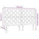 vidaXL LED ágytámla Sötétzöld 160 cm Bársony