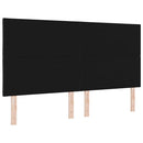 vidaXL LED ágytámla Fekete 180 cm szövet