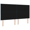 vidaXL LED ágytámla Világosszürke 180 cm szövet