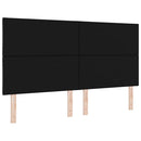 vidaXL LED ágytámla Fekete 180 cm Bársony