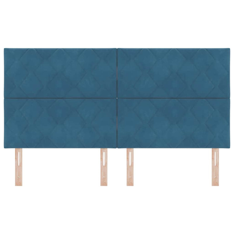 vidaXL LED Fejtámla LED -es lámpákkal Sötétkék 180 cm Bársony