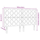 vidaXL LED Fejtámla LED -es lámpákkal Sötétkék 180 cm Bársony