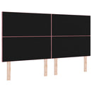 vidaXL LED ágytámla Rózsaszín 180 cm Bársony