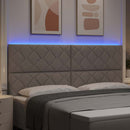 vidaXL LED ágytámla Tópszínű szövet