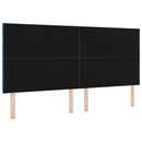 vidaXL LED ágytámla Kék 200 cm szövet