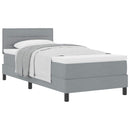 vidaXL Boxrugós ágy fejtámlával Világosszürke 80 x 200 cm szövet