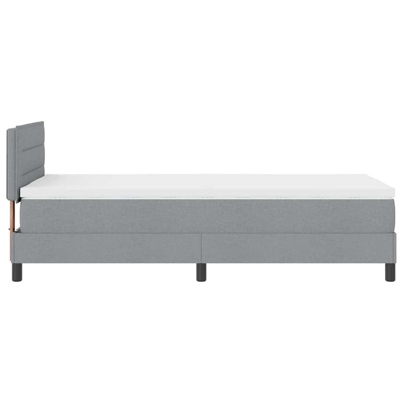 vidaXL Boxspring ágy matraccal Világosszürke 80 x 200 cm szövet