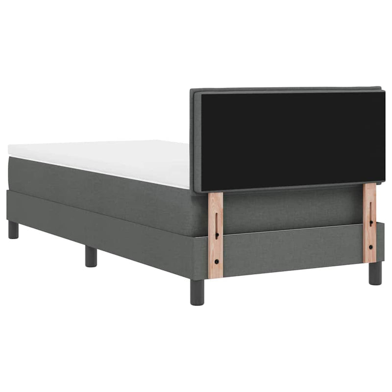 vidaXL Boxspring ágy matraccal Sötétszürke 80 x 200 cm szövet
