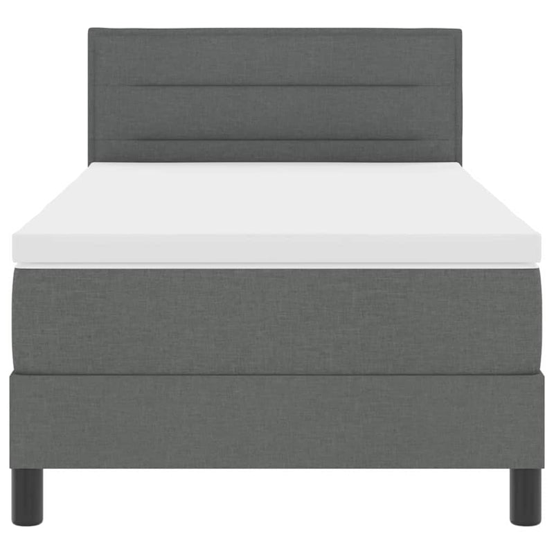 vidaXL Boxspring ágy matraccal Sötétszürke 80 x 200 cm szövet