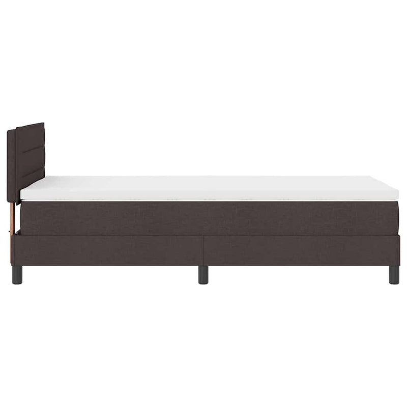 vidaXL Boxspring ágy matraccal Sötét Barna 80 x 200 cm szövet