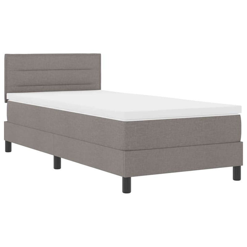 vidaXL Boxspring ágy matraccal matracmal Tópszínű 80 x 200 cm szövet