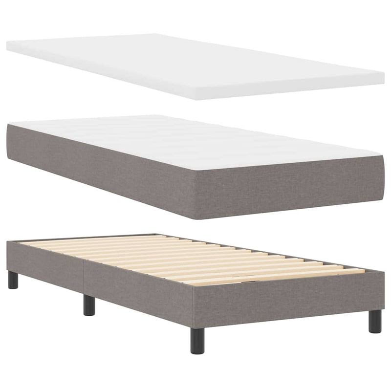 vidaXL Boxspring ágy matraccal matracmal Tópszínű 80 x 200 cm szövet