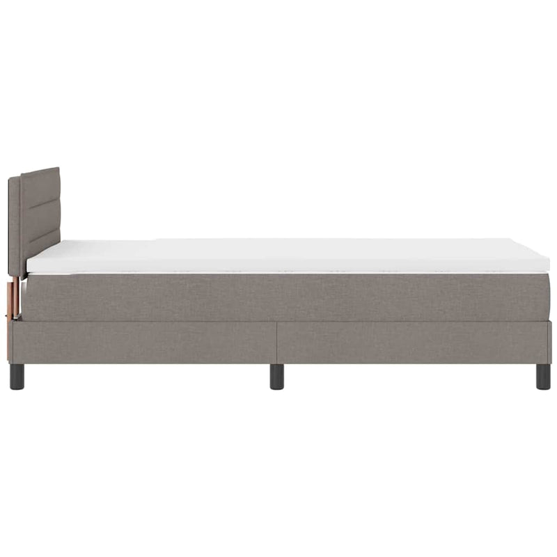 vidaXL Boxspring ágy matraccal matracmal Tópszínű 80 x 200 cm szövet