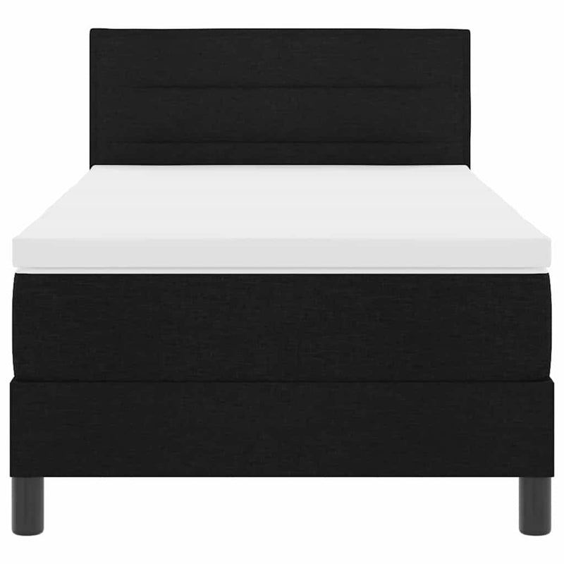 vidaXL Boxspring ágy matraccal matracmal Fekete 90 x 200 cm szövet
