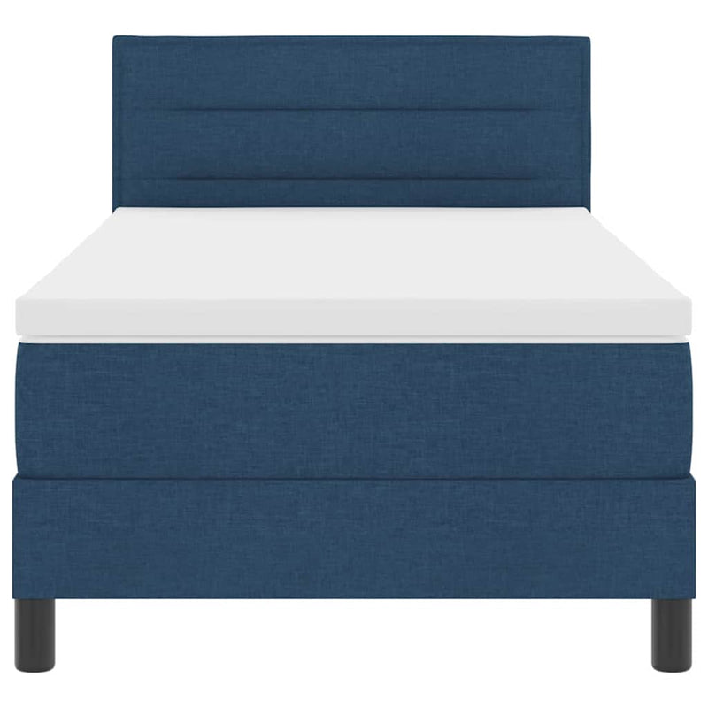 vidaXL Boxspring ágy matraccal matracmal Kék 90 x 200 cm szövet