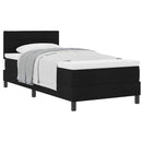 vidaXL Boxrugós ágy fejtámlával Fekete 100 x 200 cm szövet