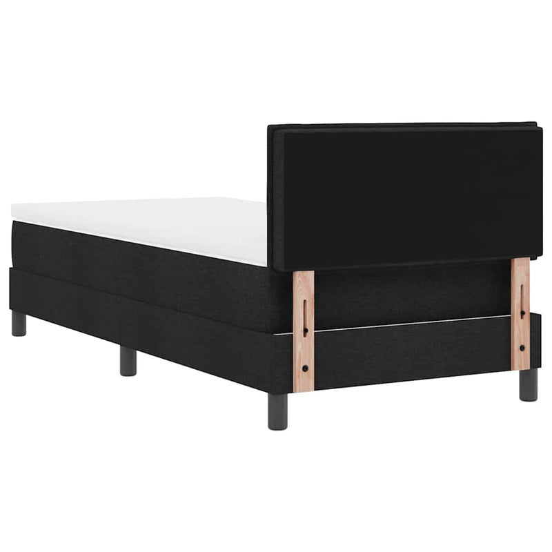 vidaXL Boxspring ágy matraccal matracmal Fekete 100 x 200 cm szövet