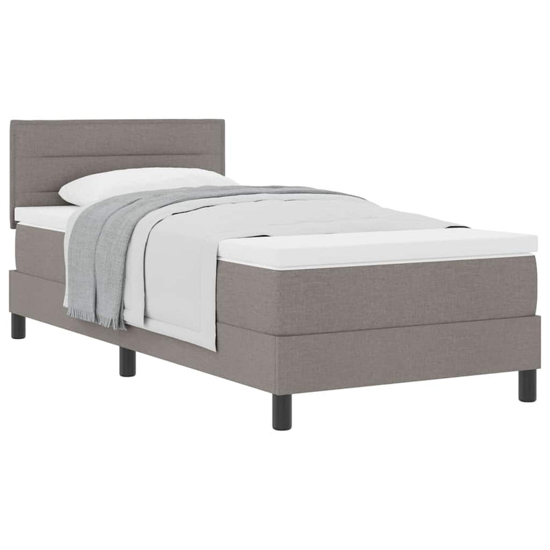 vidaXL Boxspring ágy matraccal matracmal Tópszínű 100 x 200 cm szövet