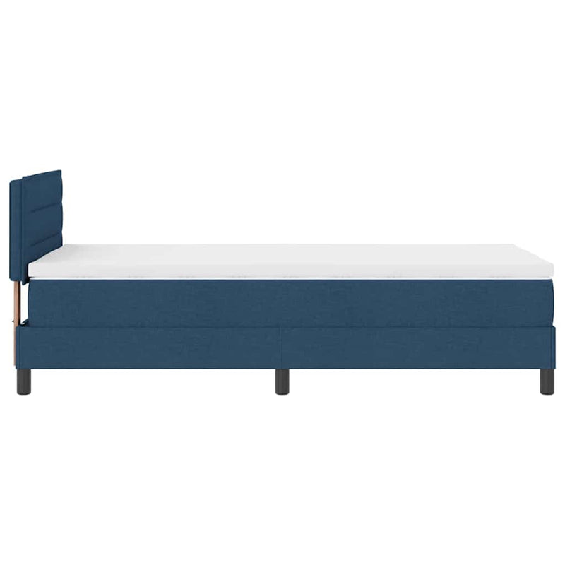 vidaXL Boxspring ágy matraccal matracmal Kék 100 x 200 cm szövet