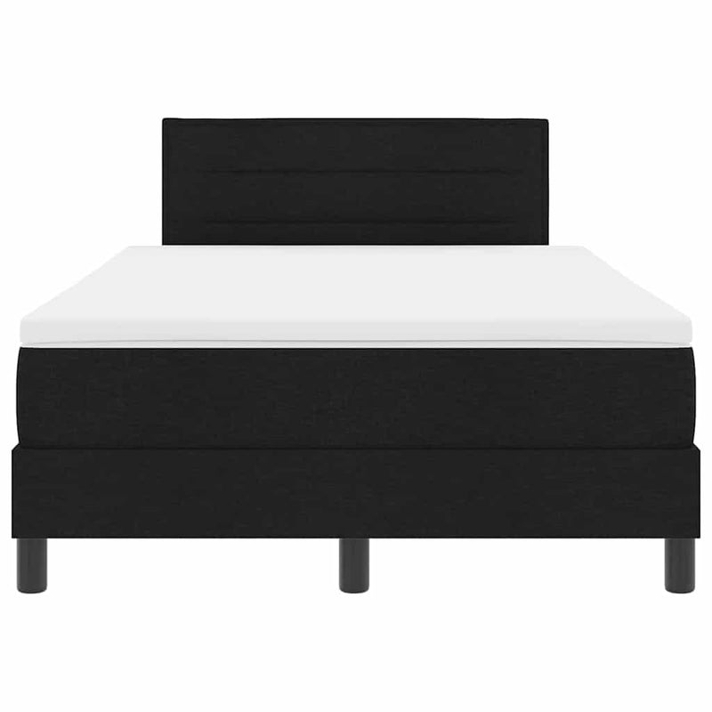 vidaXL Boxspring ágy matraccal matracmal Fekete 120 x 190 cm szövet