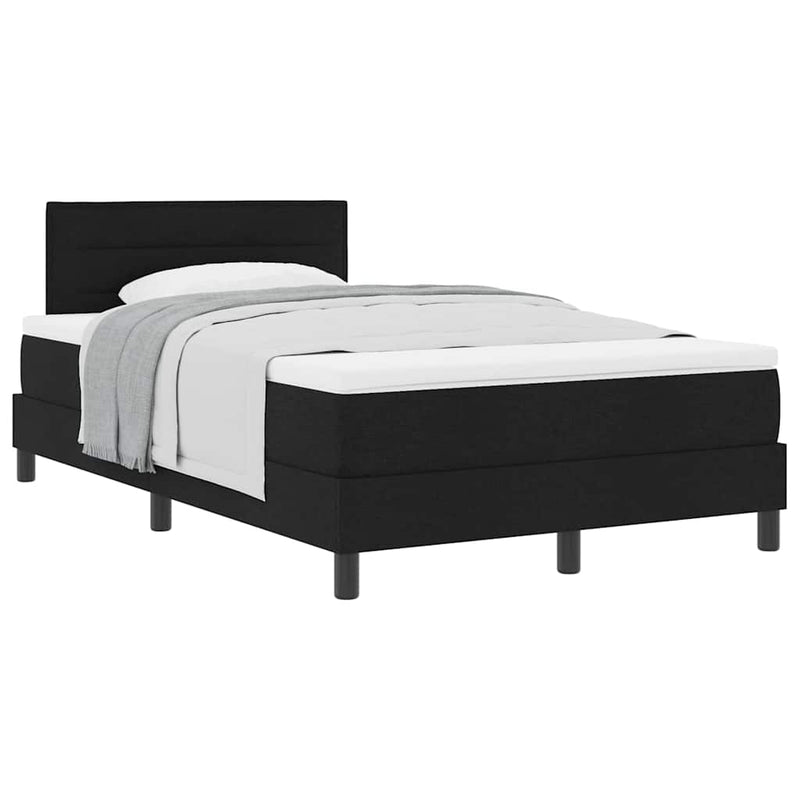 vidaXL Boxspring ágy matraccal matracmal Fekete 120 x 190 cm szövet